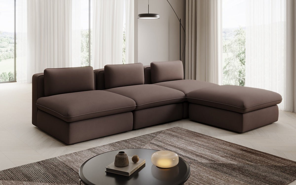 Designer L Sofa Kram i Stof