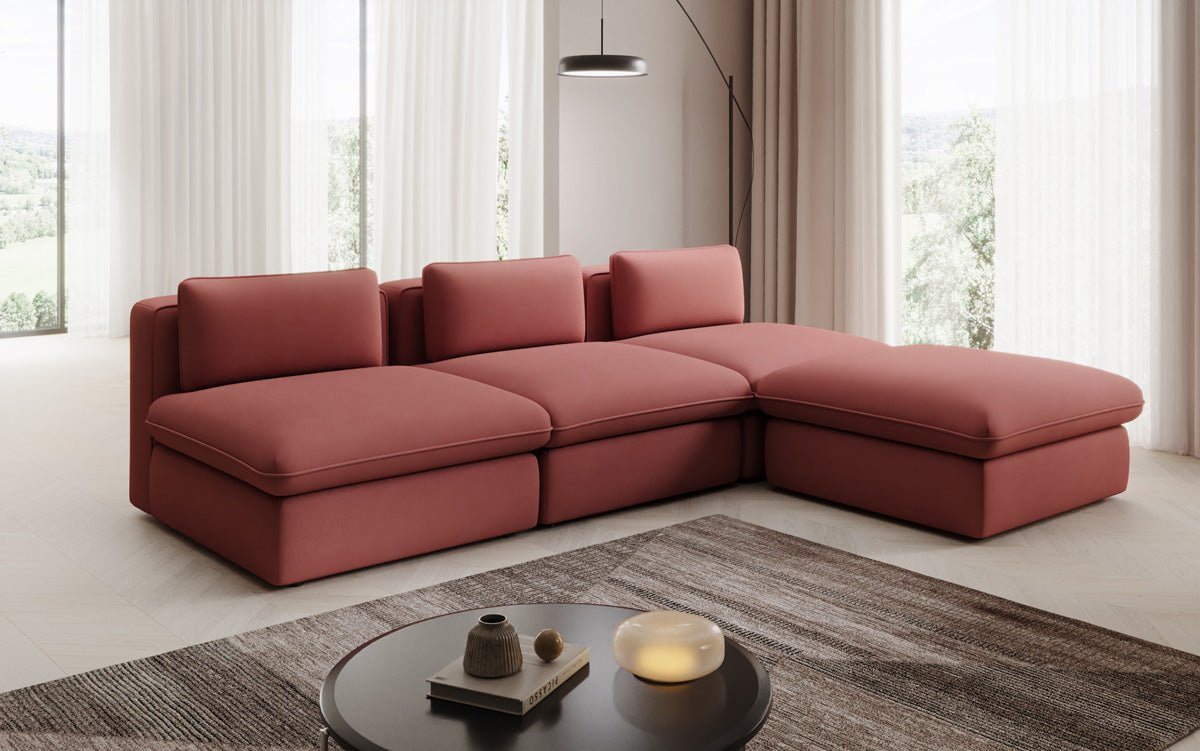 Designer L Sofa Kram i Stof