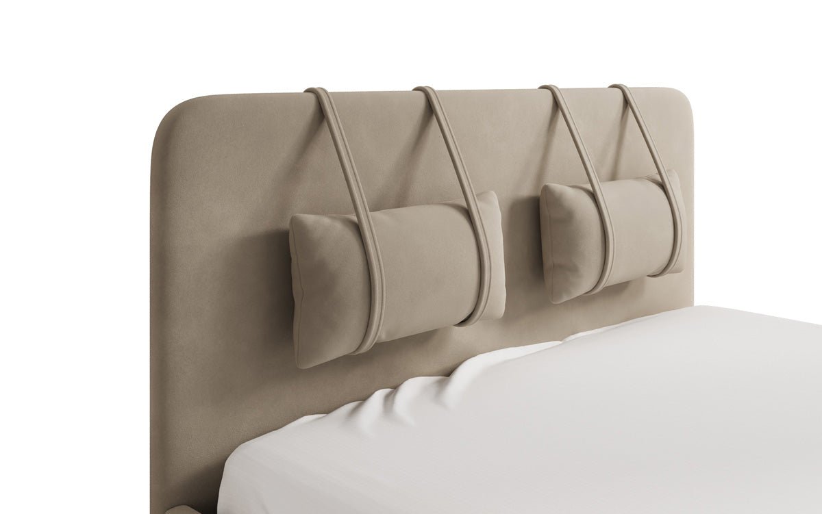 Designer polsterseng Alma i Velour med opbevaring