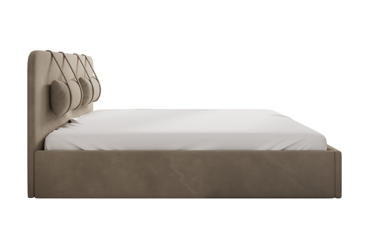 Designer polsterseng Alma i Velour med opbevaring