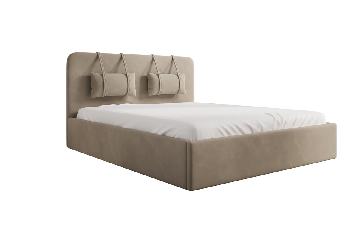 Designer polsterseng Alma i Velour med opbevaring