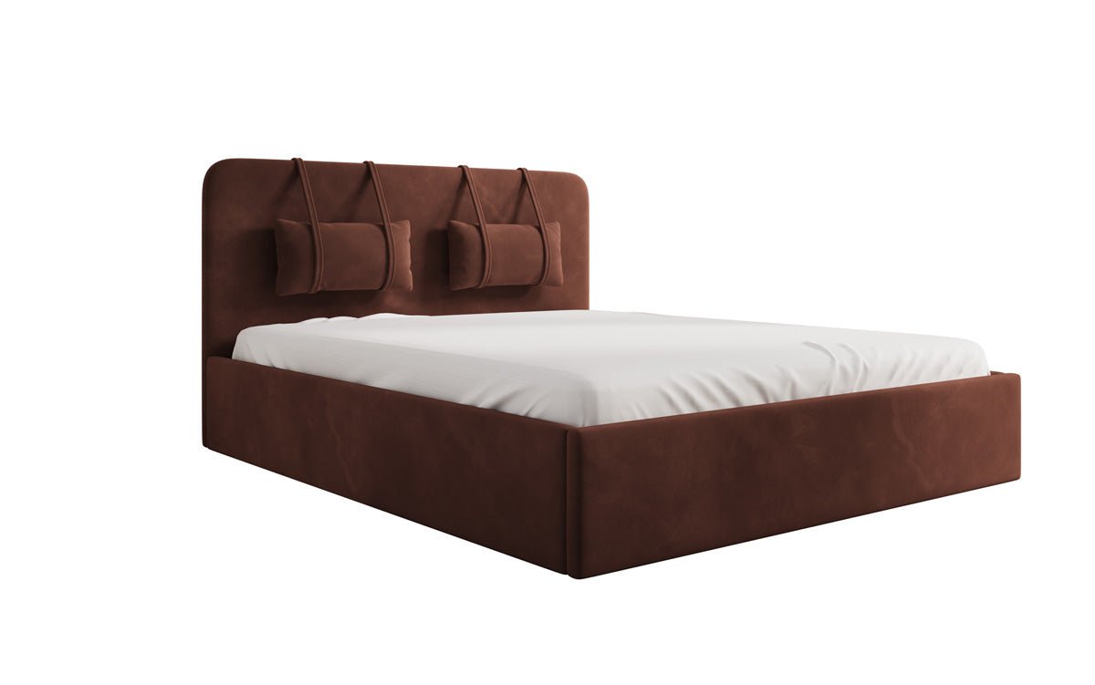 Designer polsterseng Alma i Velour med opbevaring