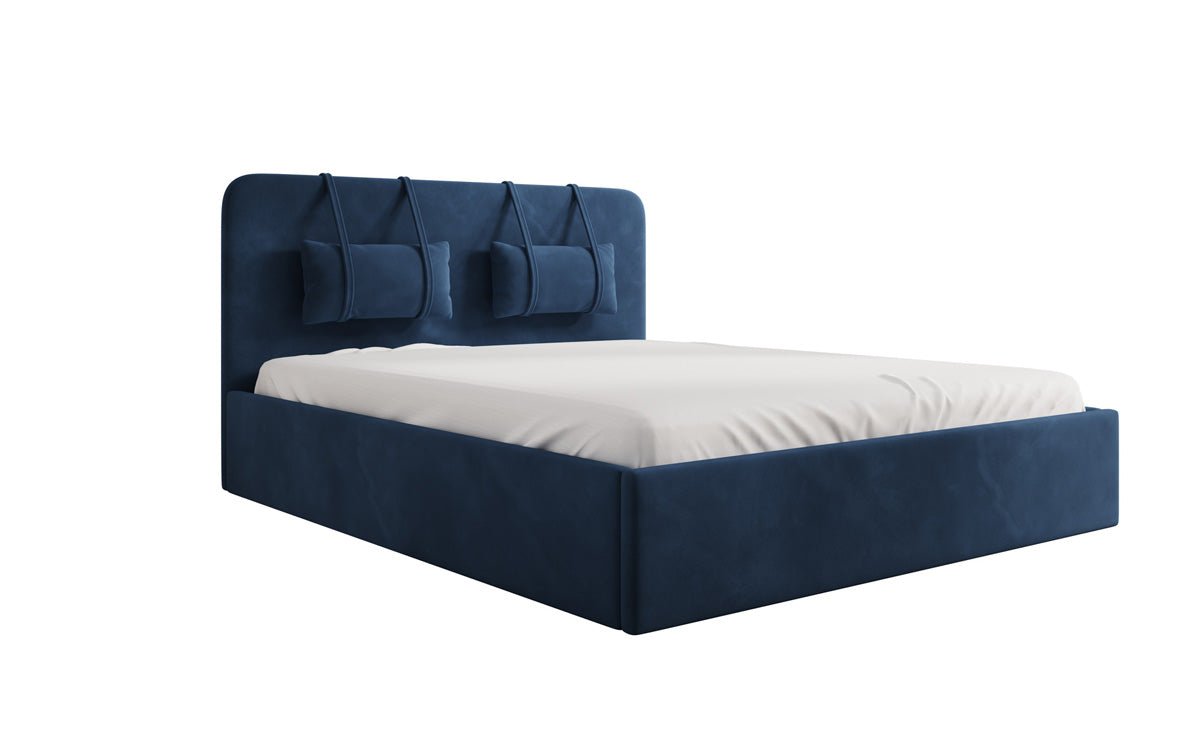 Designer polsterseng Alma i Velour med opbevaring