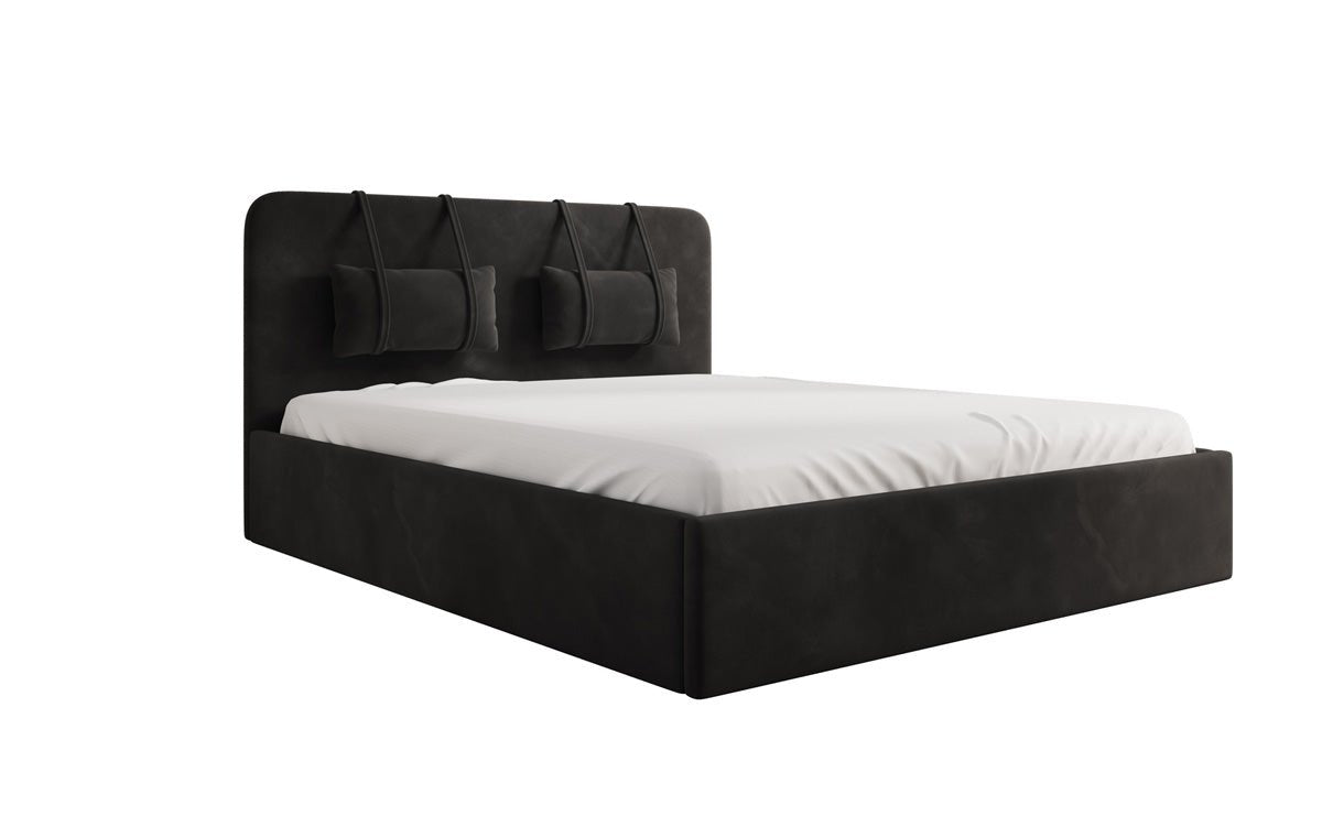 Designer polsterseng Alma i Velour med opbevaring