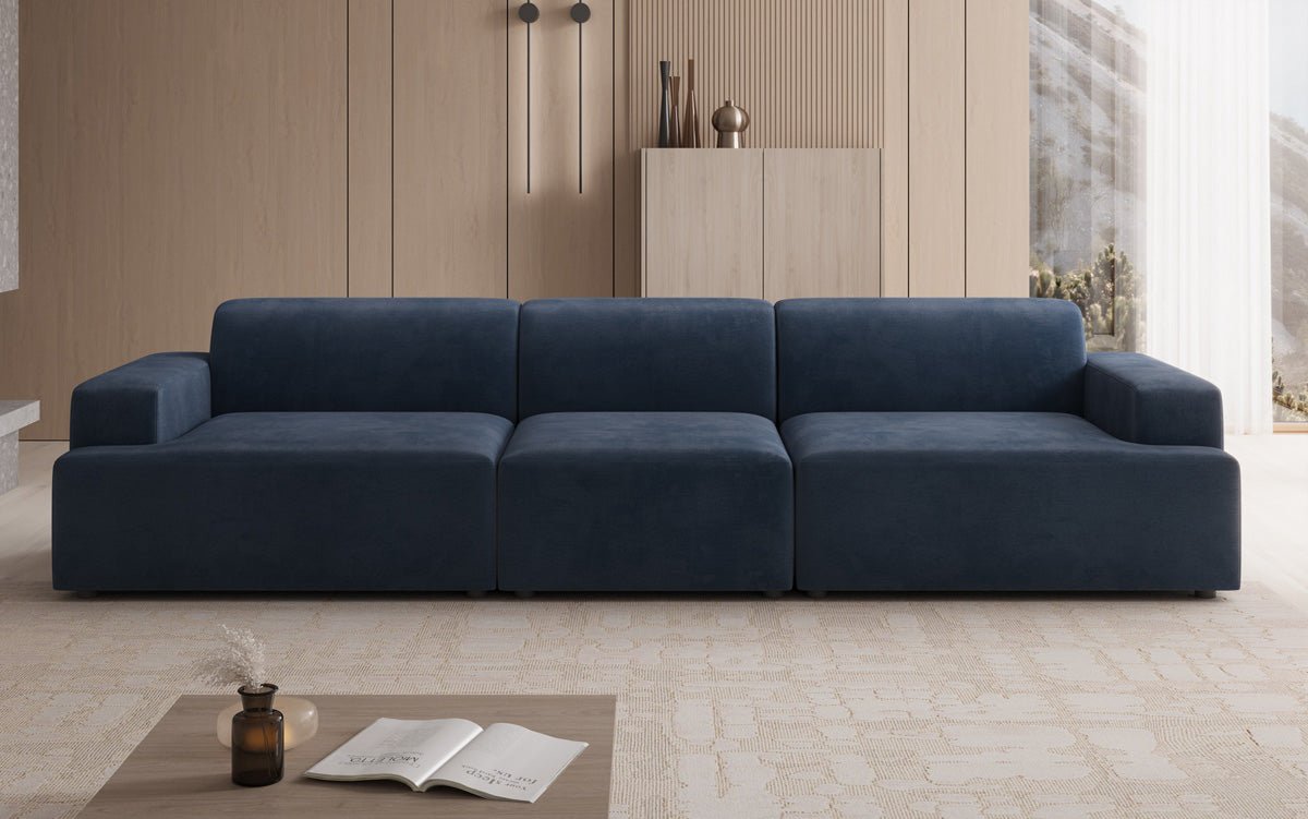 Designer Sofa Monza 3-personers XXL i Velour