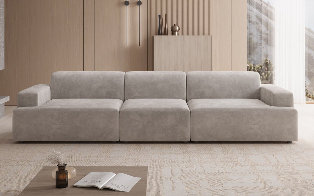 Designer Sofa Monza 3-personers XXL i Velour