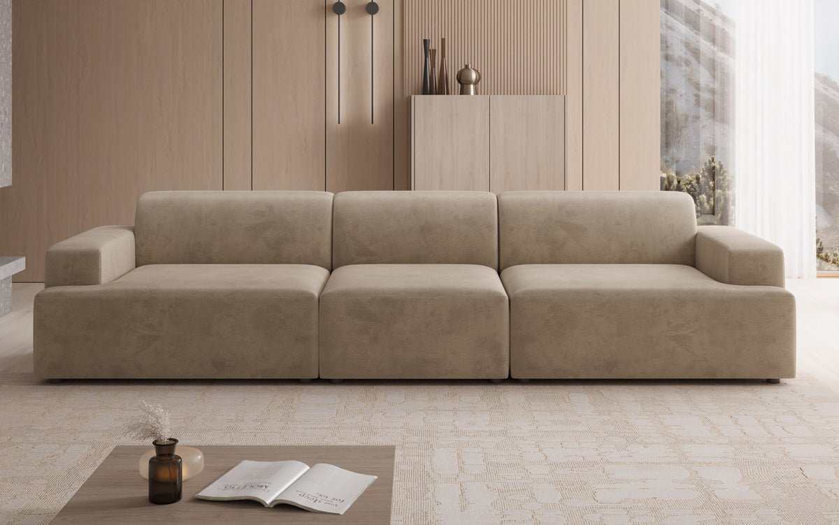 Designer Sofa Monza 3-personers XXL i Velour