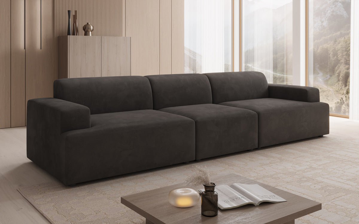 Designer Sofa Monza 3-personers XXL i Velour