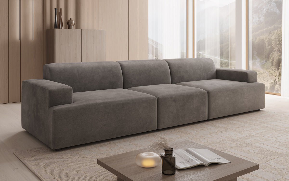 Designer Sofa Monza 3-personers XXL i Velour