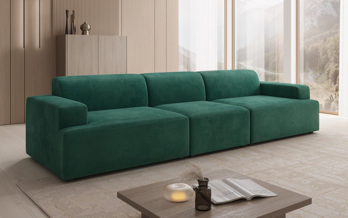 Designer Sofa Monza 3-personers XXL i Velour