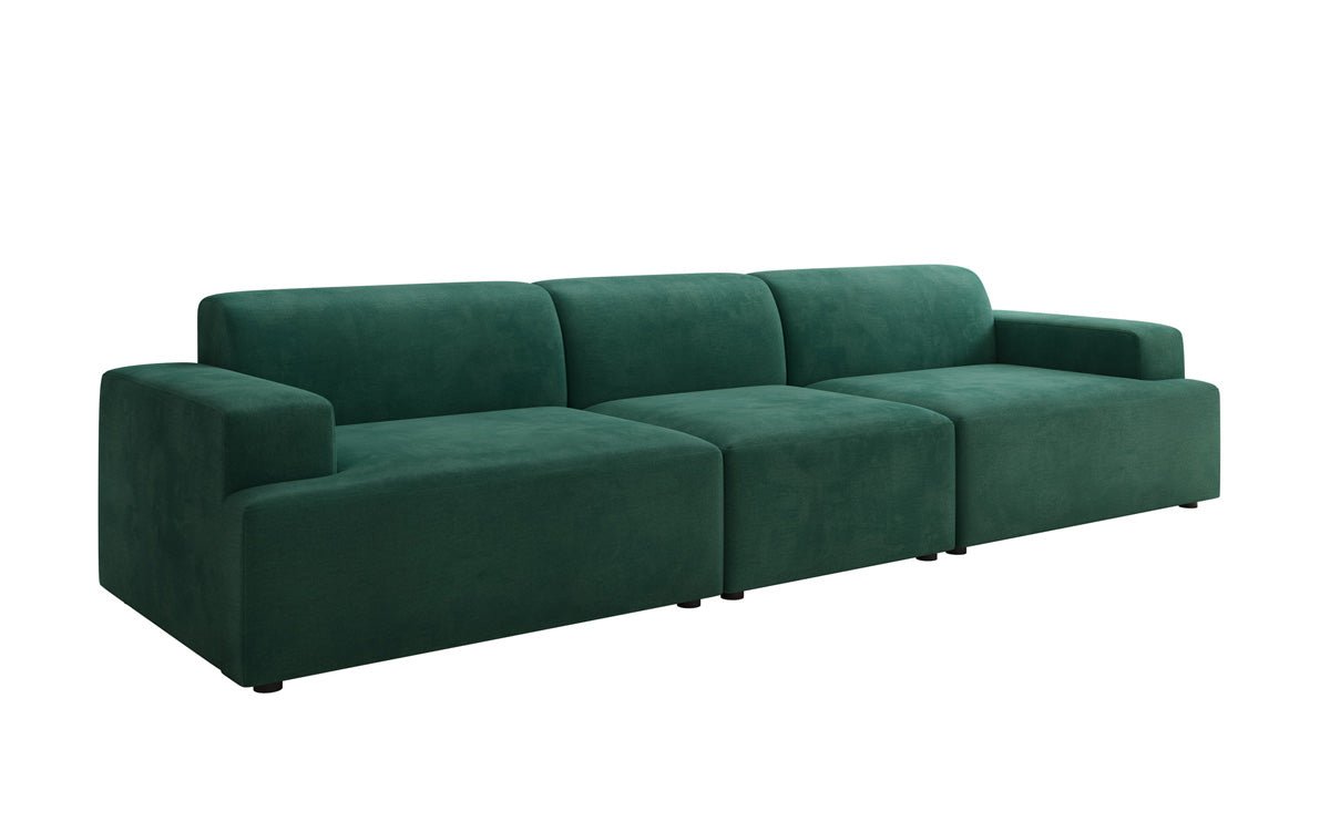 Designer Sofa Monza 3-personers XXL i Velour