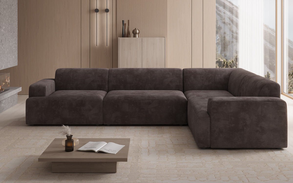 Designer Sofa Monza Wohnlandschaft L i Cordfløjl