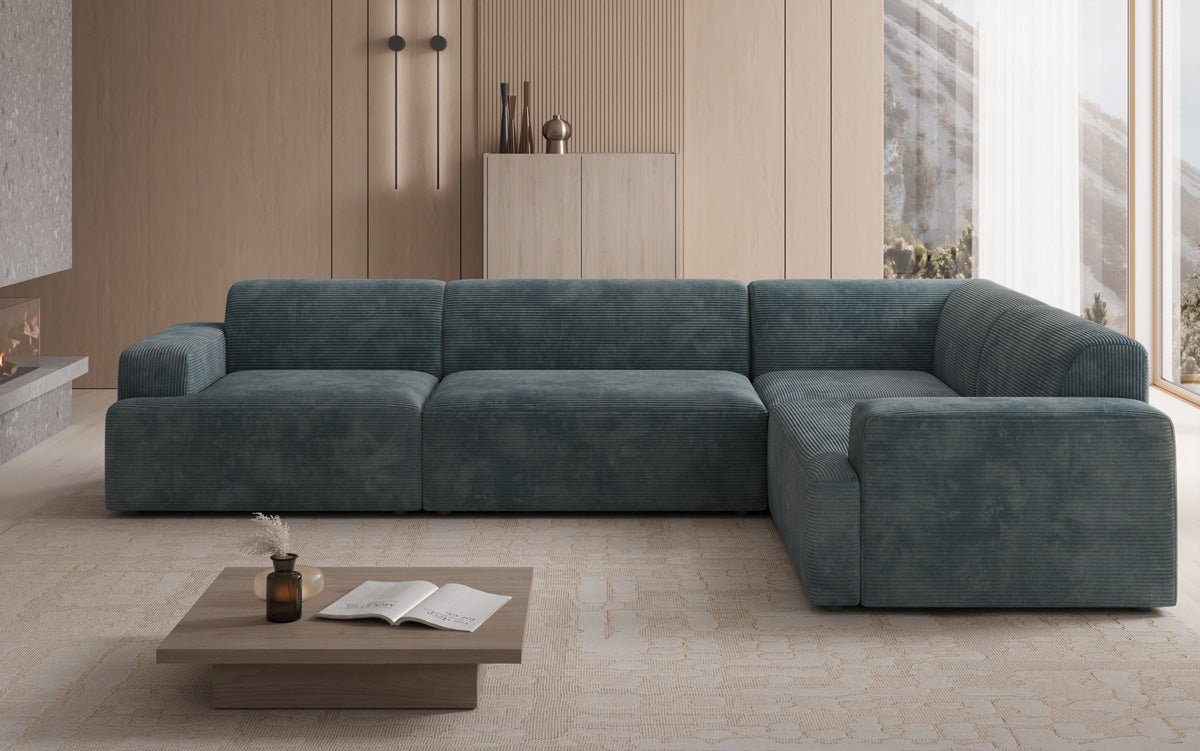 Designer Sofa Monza Wohnlandschaft L i Cordfløjl