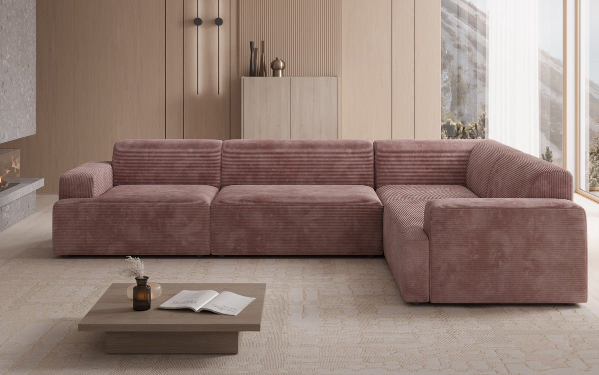 Designer Sofa Monza Wohnlandschaft L i Cordfløjl