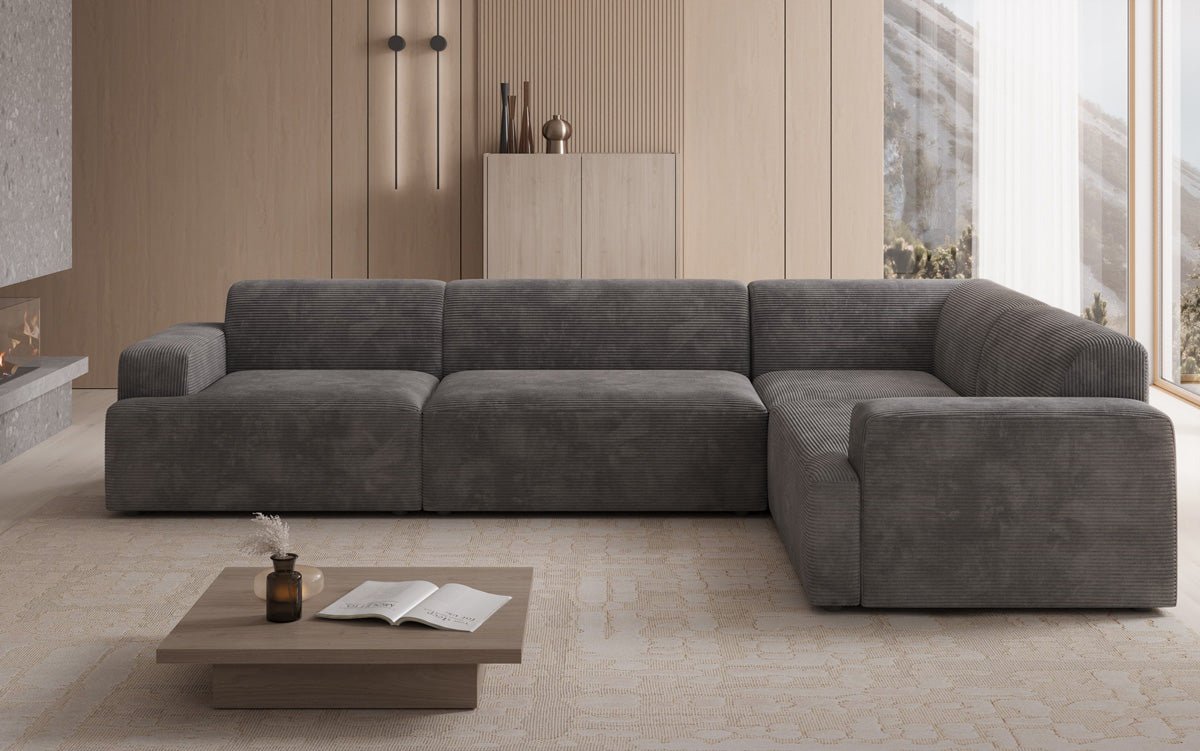 Designer Sofa Monza Wohnlandschaft L i Cordfløjl