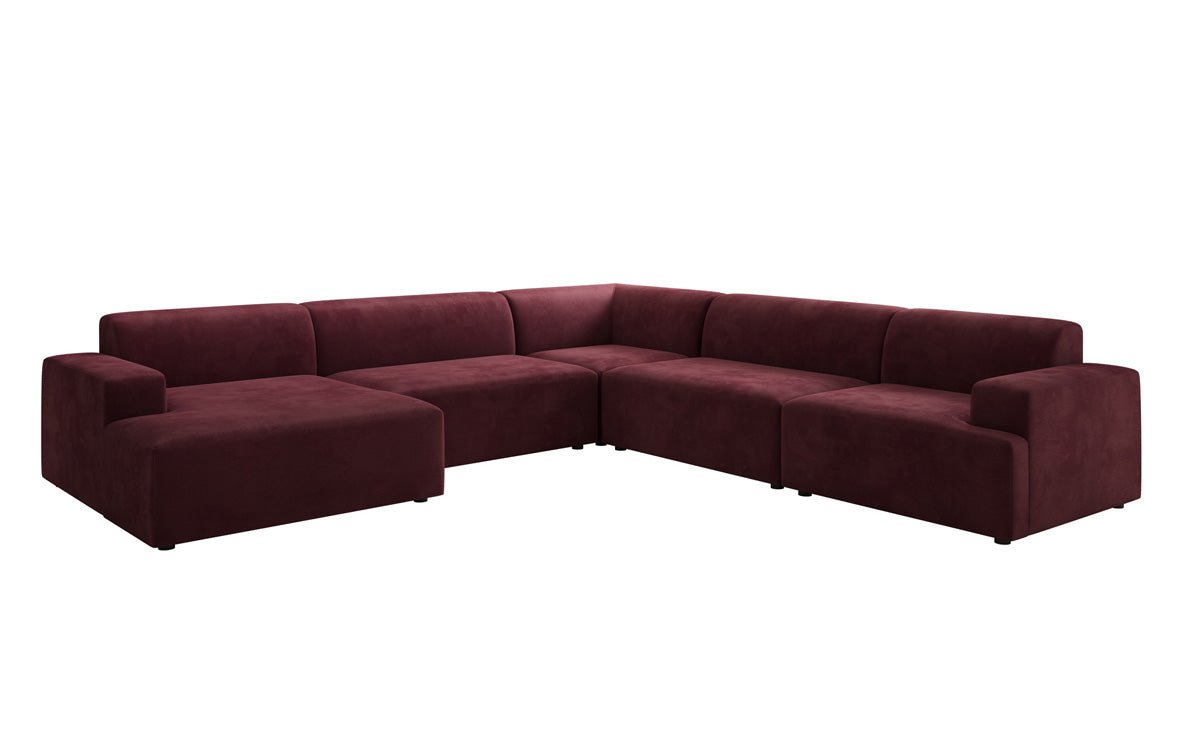 Designer Sofa Monza Wohnlandschaft U XXL i Velour
