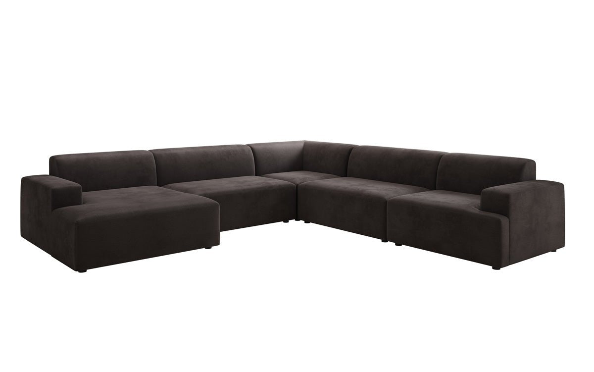 Designer Sofa Monza Wohnlandschaft U XXL i Velour