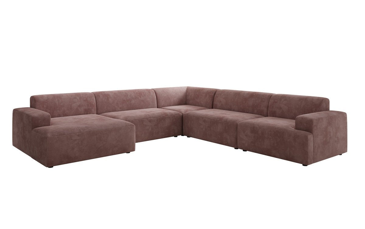 Designer Sofa Monza Wohnlandschaft U XXL i Cordfløjl