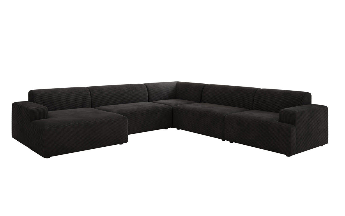 Designer Sofa Monza Wohnlandschaft U XXL i Cordfløjl