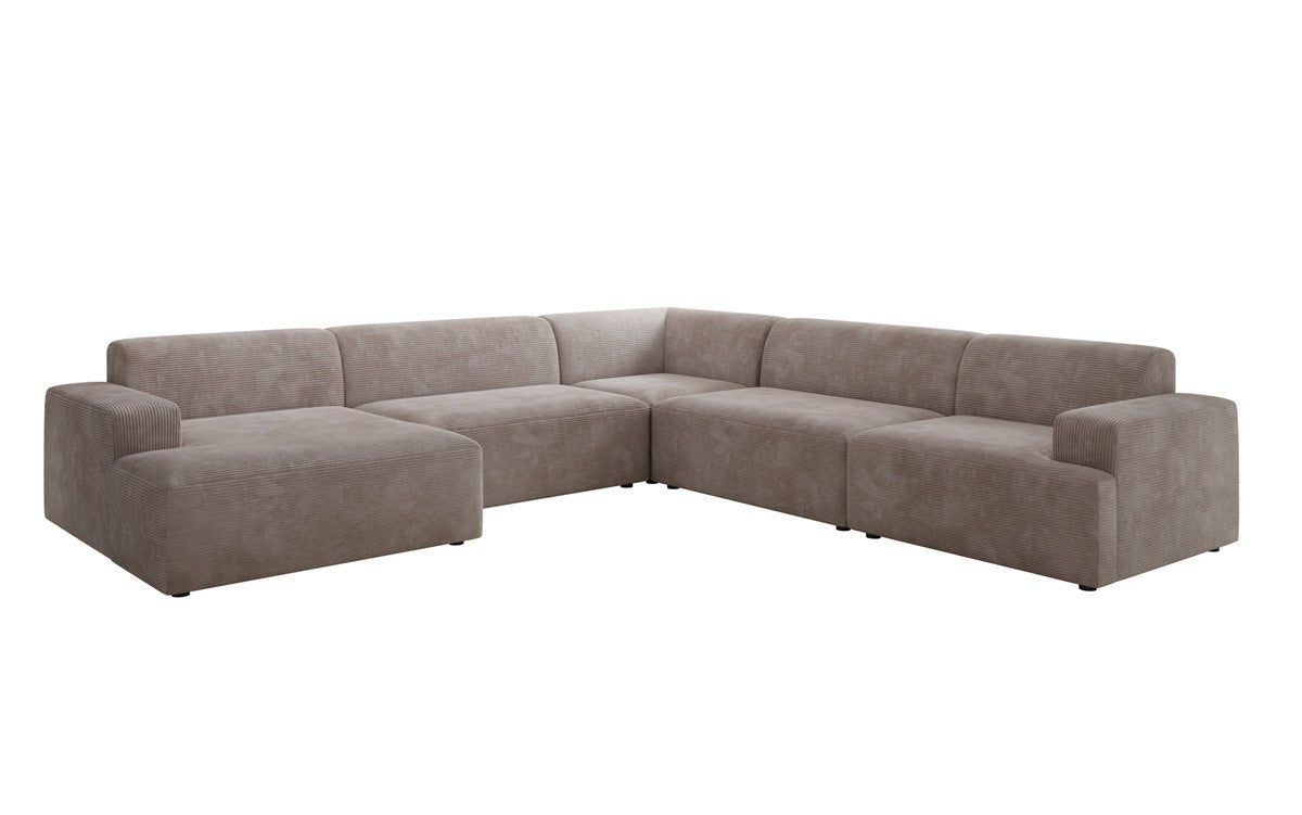 Designer Sofa Monza Wohnlandschaft U XXL i Cordfløjl