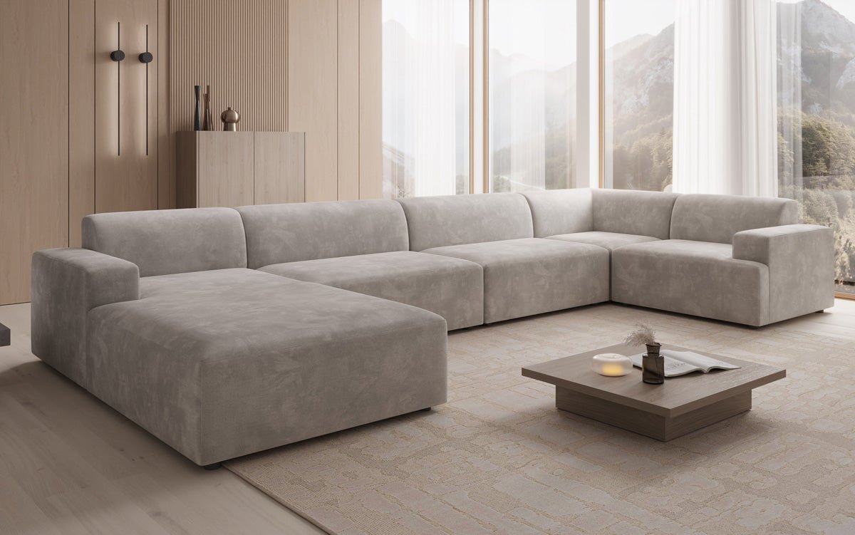 Designer Sofa Monza U XXL i Velour