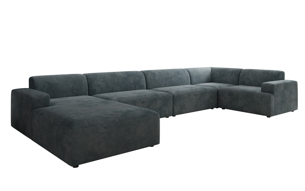 Designer Sofa Monza U XXL i Cordfløjl