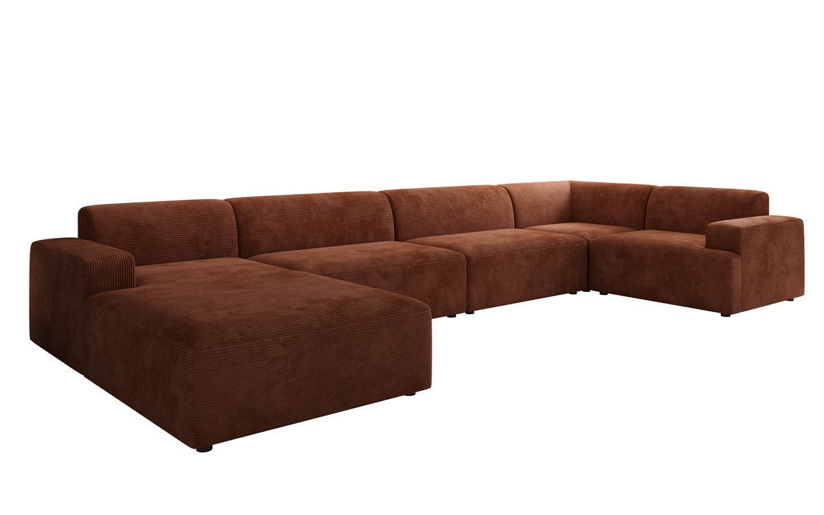 Designer Sofa Monza U XXL i Cordfløjl
