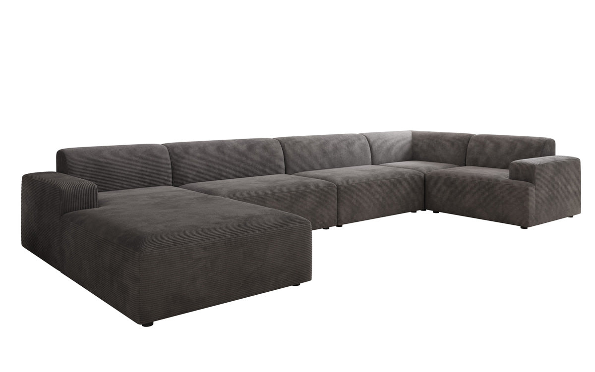 Designer Sofa Monza U XXL i Cordfløjl