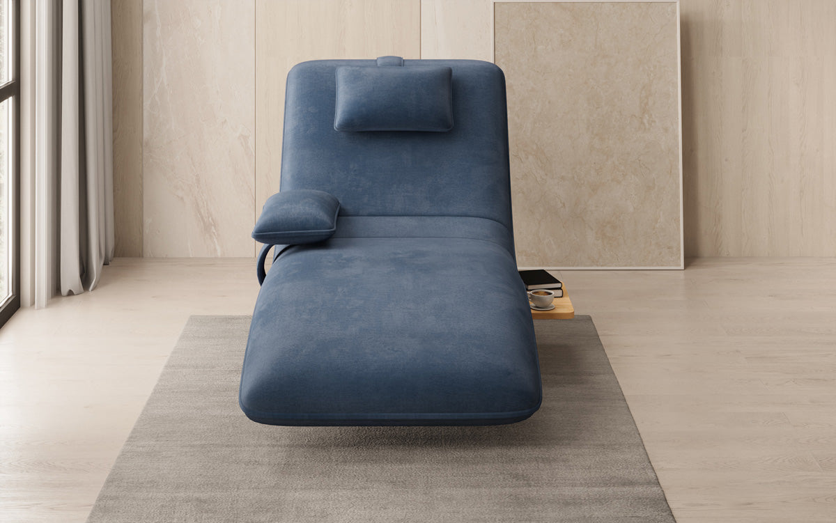 Designer afslapningsstol Velour med drejefunktion og sidebord