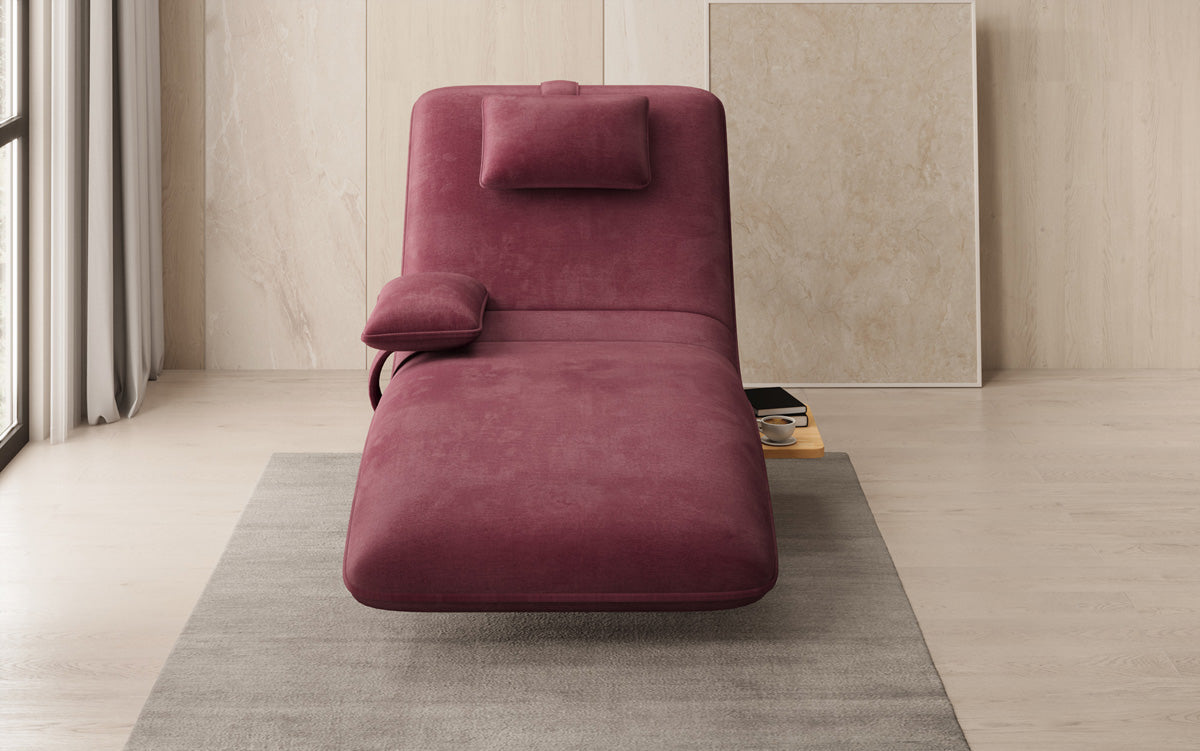 Designer afslapningsstol Velour med drejefunktion og sidebord