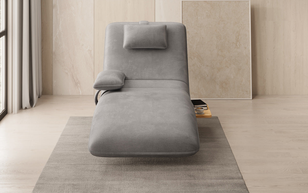 Designer afslapningsstol Velour med drejefunktion og sidebord