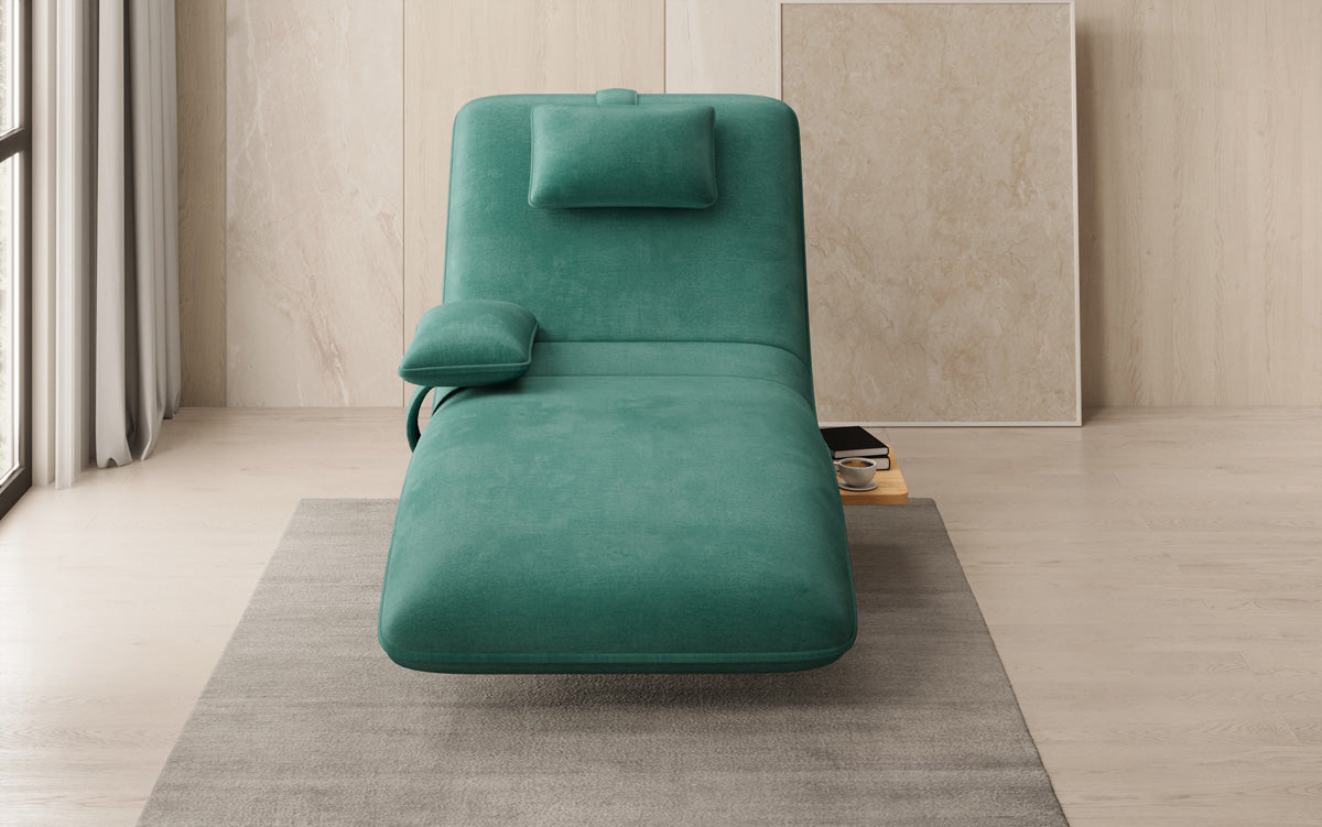 Designer afslapningsstol Velour med drejefunktion og sidebord