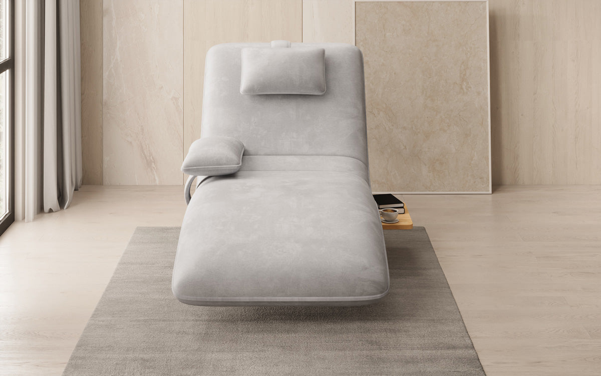 Designer afslapningsstol Velour med drejefunktion og sidebord