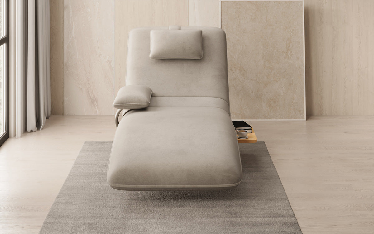 Designer afslapningsstol Velour med drejefunktion og sidebord