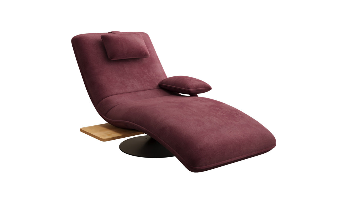 Designer afslapningsstol Velour med drejefunktion og sidebord