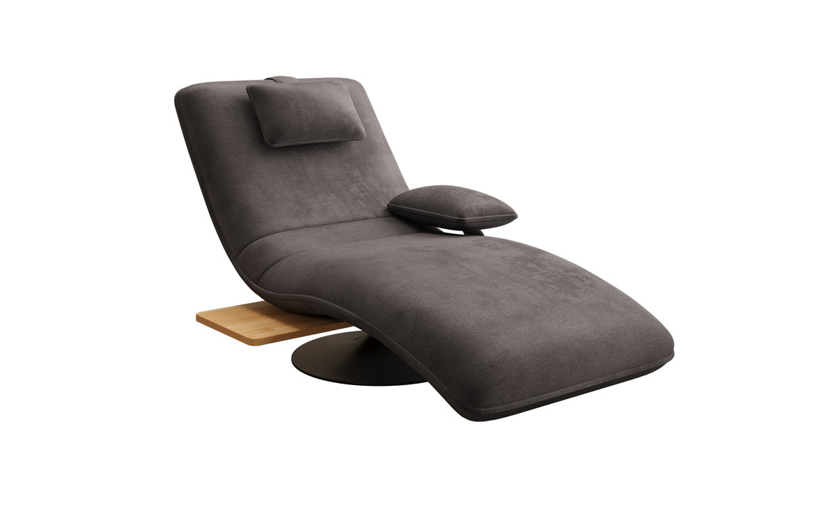 Designer afslapningsstol Velour med drejefunktion og sidebord