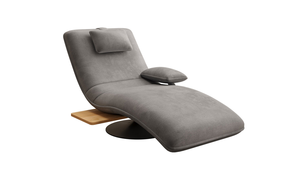Designer afslapningsstol Velour med drejefunktion og sidebord