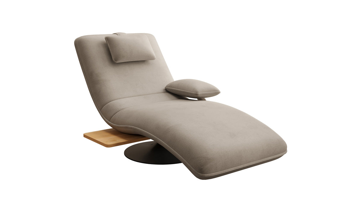 Designer afslapningsstol Velour med drejefunktion og sidebord