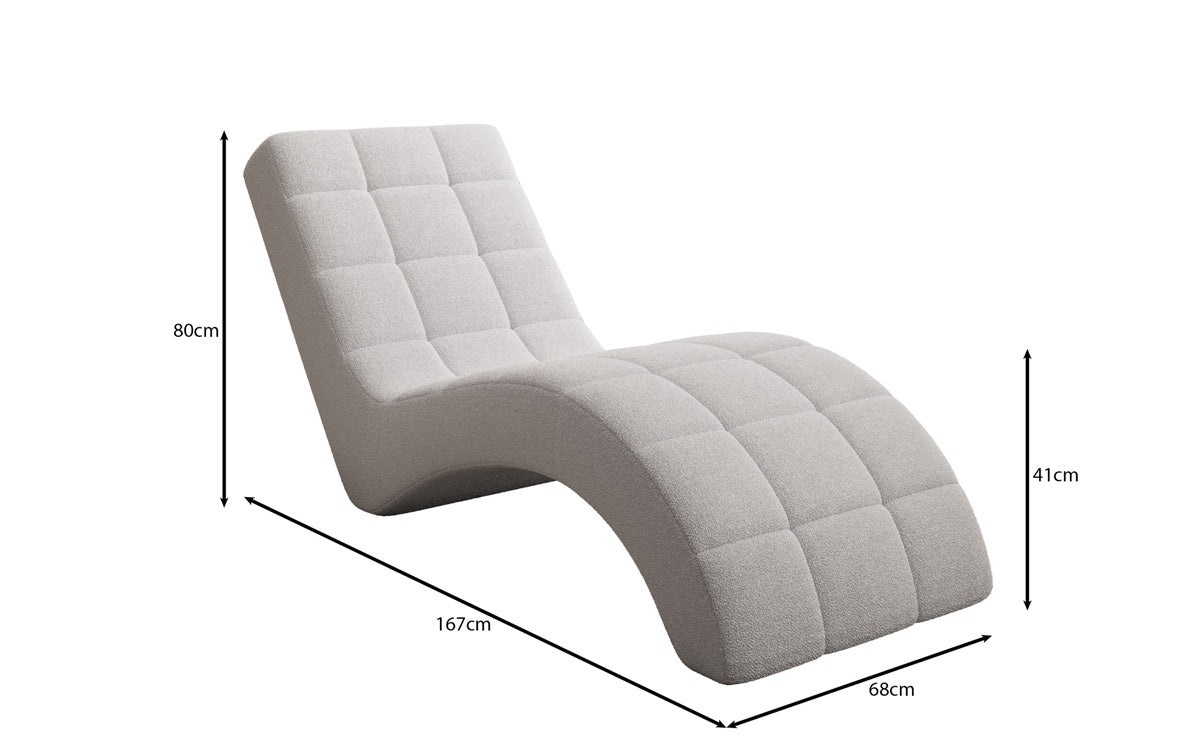 Designer afslapningsstol Nela i Bouclé