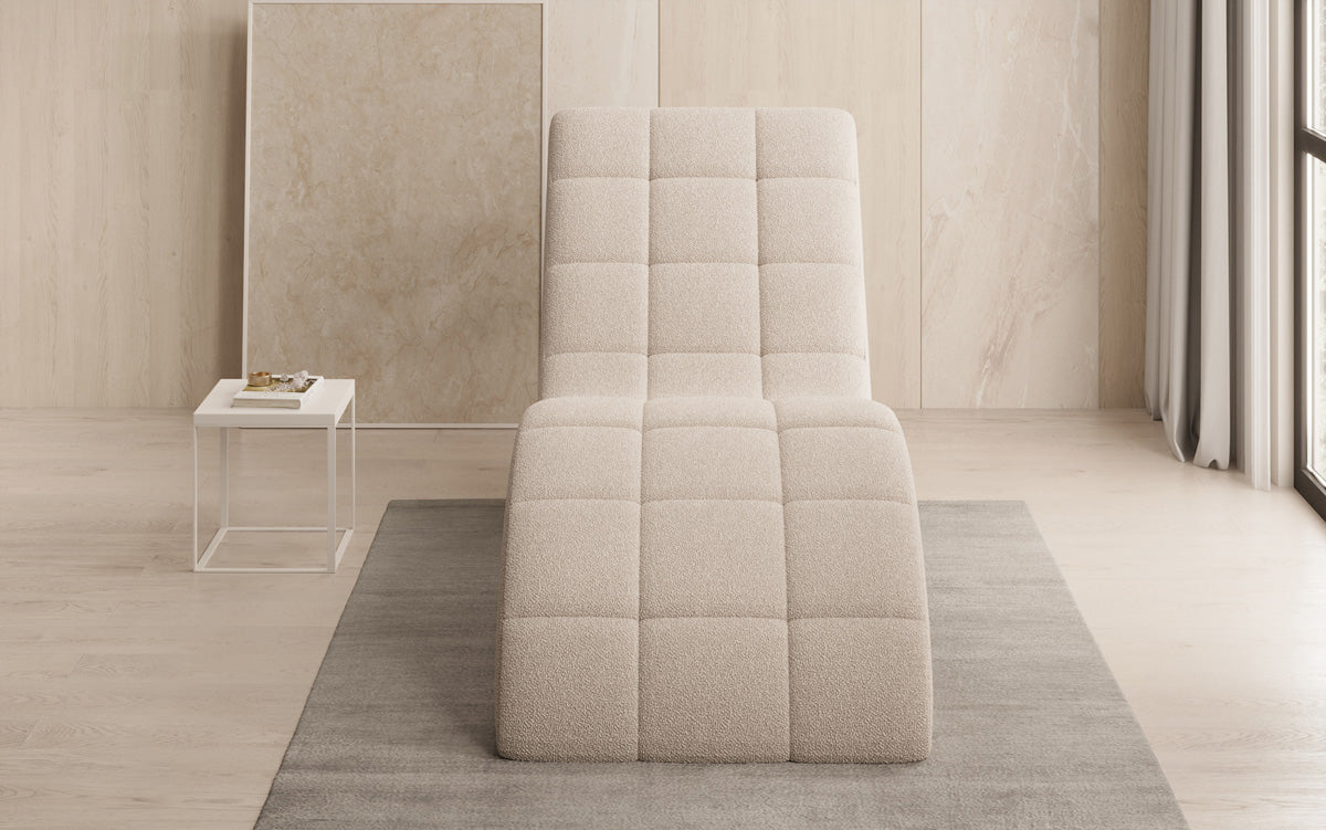 Designer afslapningsstol Nela i Bouclé