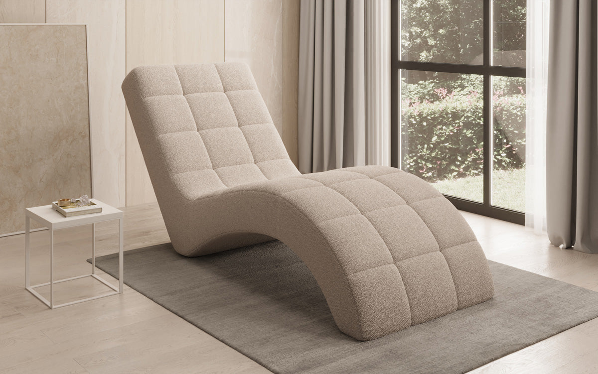 Designer afslapningsstol Nela i Bouclé