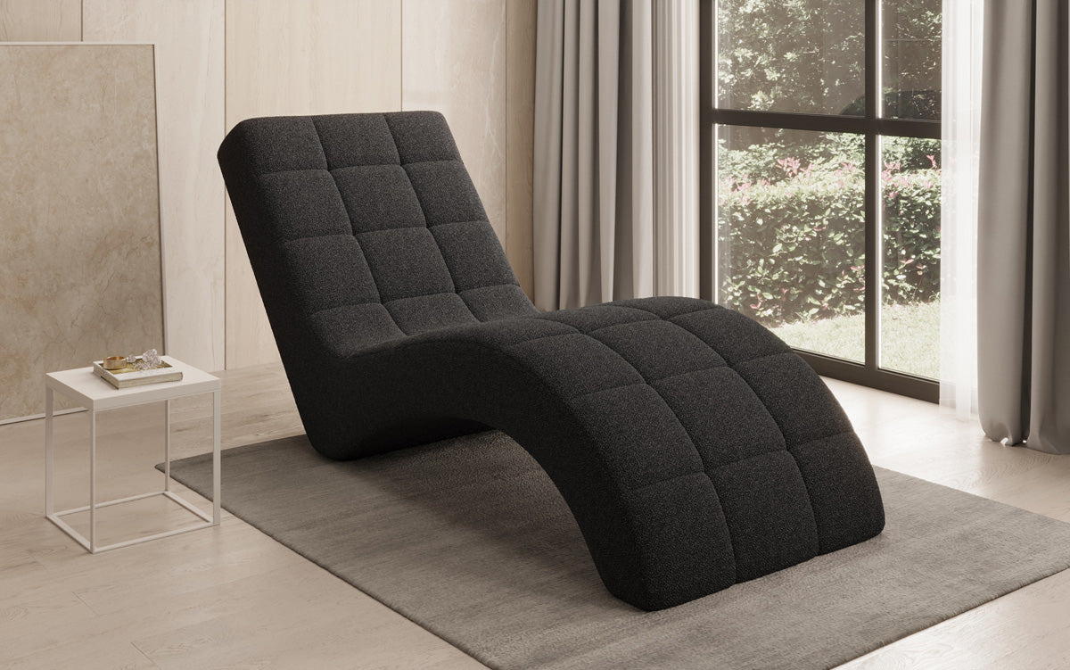 Designer afslapningsstol Nela i Bouclé