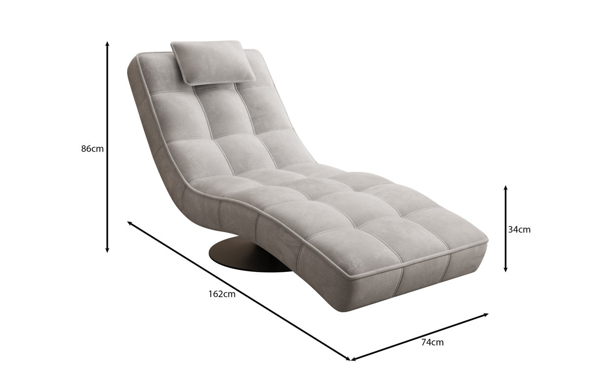 Designer afslapningsstol Livara Velour med drejefunktion