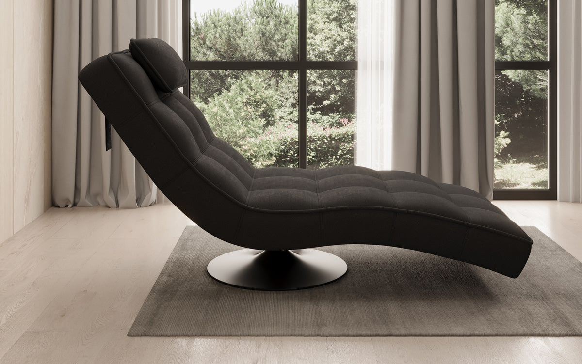 Designer Relax-Liege Livara Stof med drejefunktion
