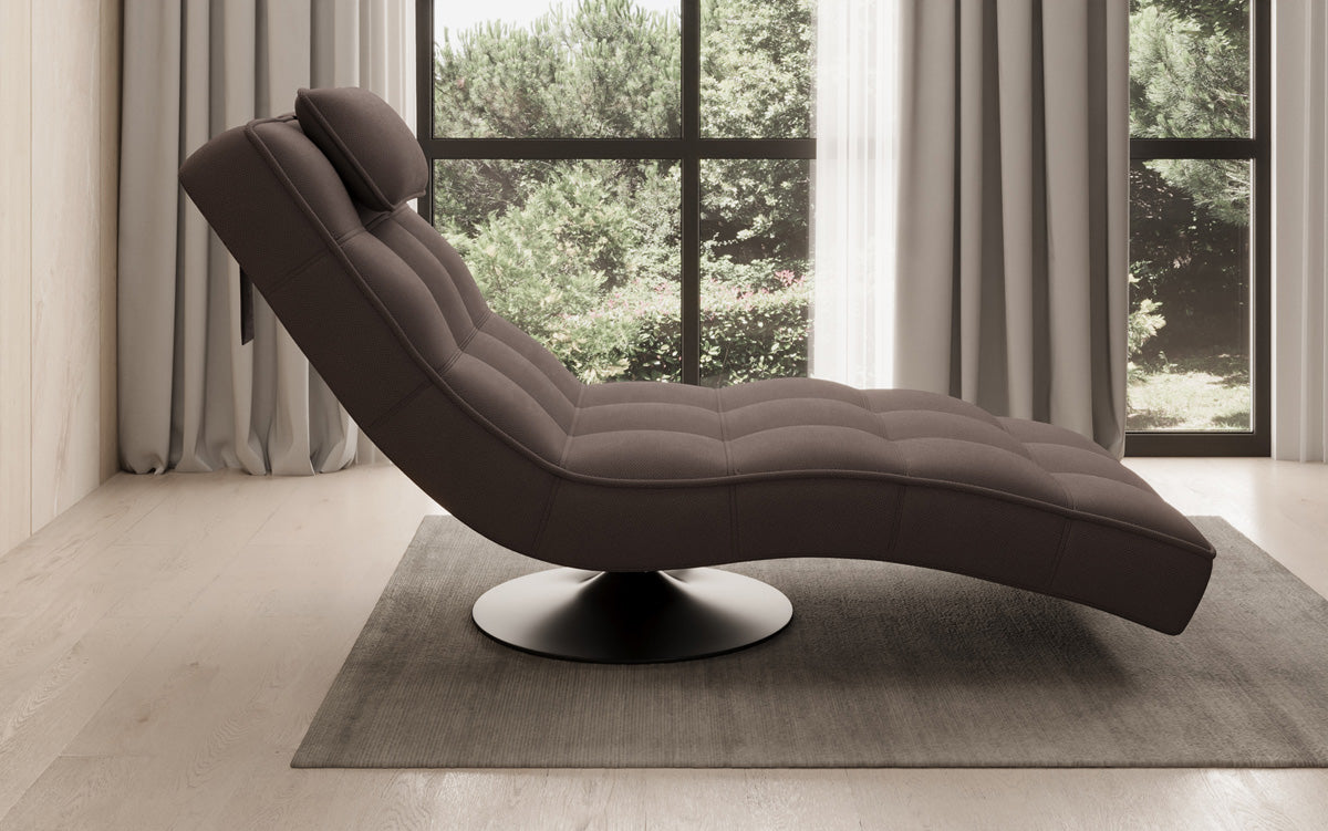 Designer Relax-Liege Livara Stof med drejefunktion