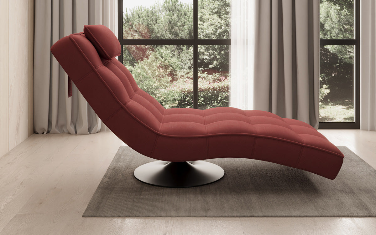 Designer Relax-Liege Livara Stof med drejefunktion
