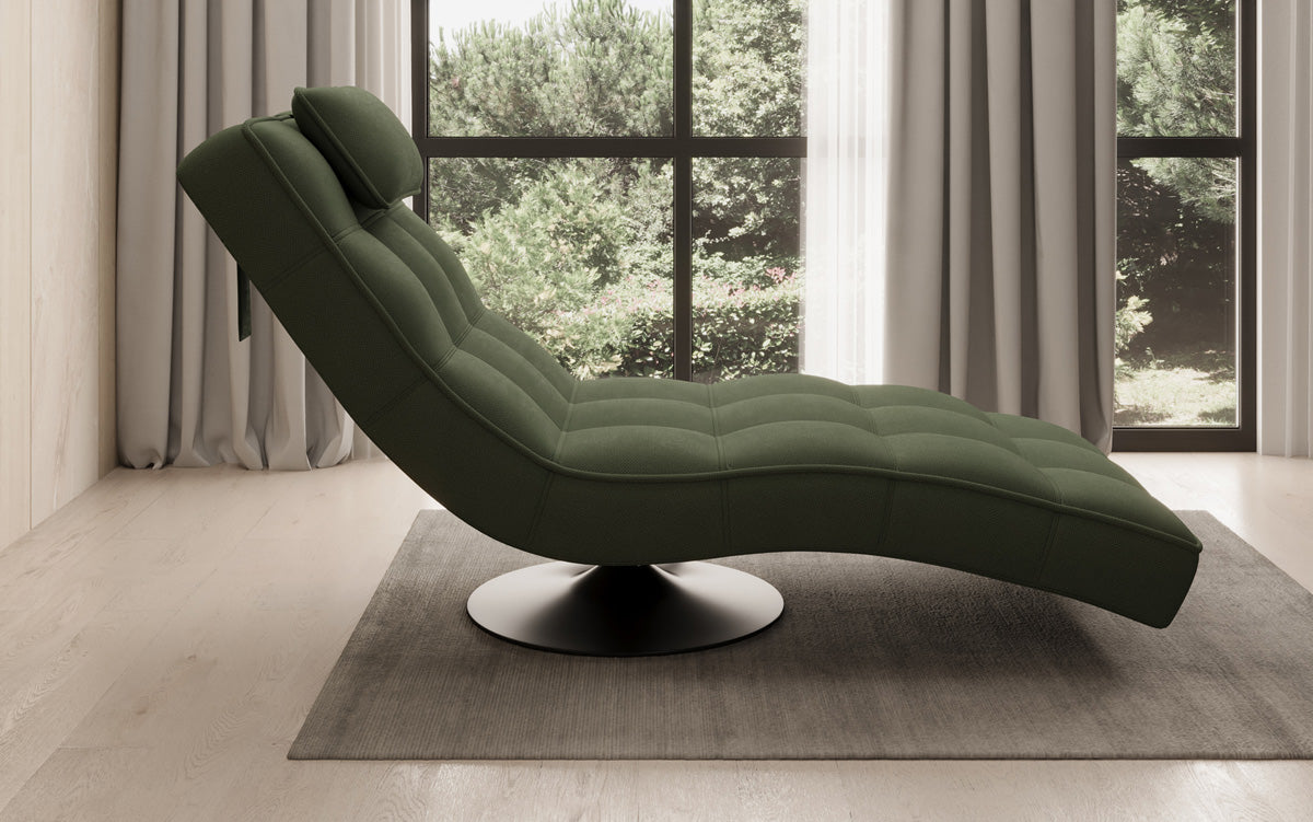 Designer Relax-Liege Livara Stof med drejefunktion