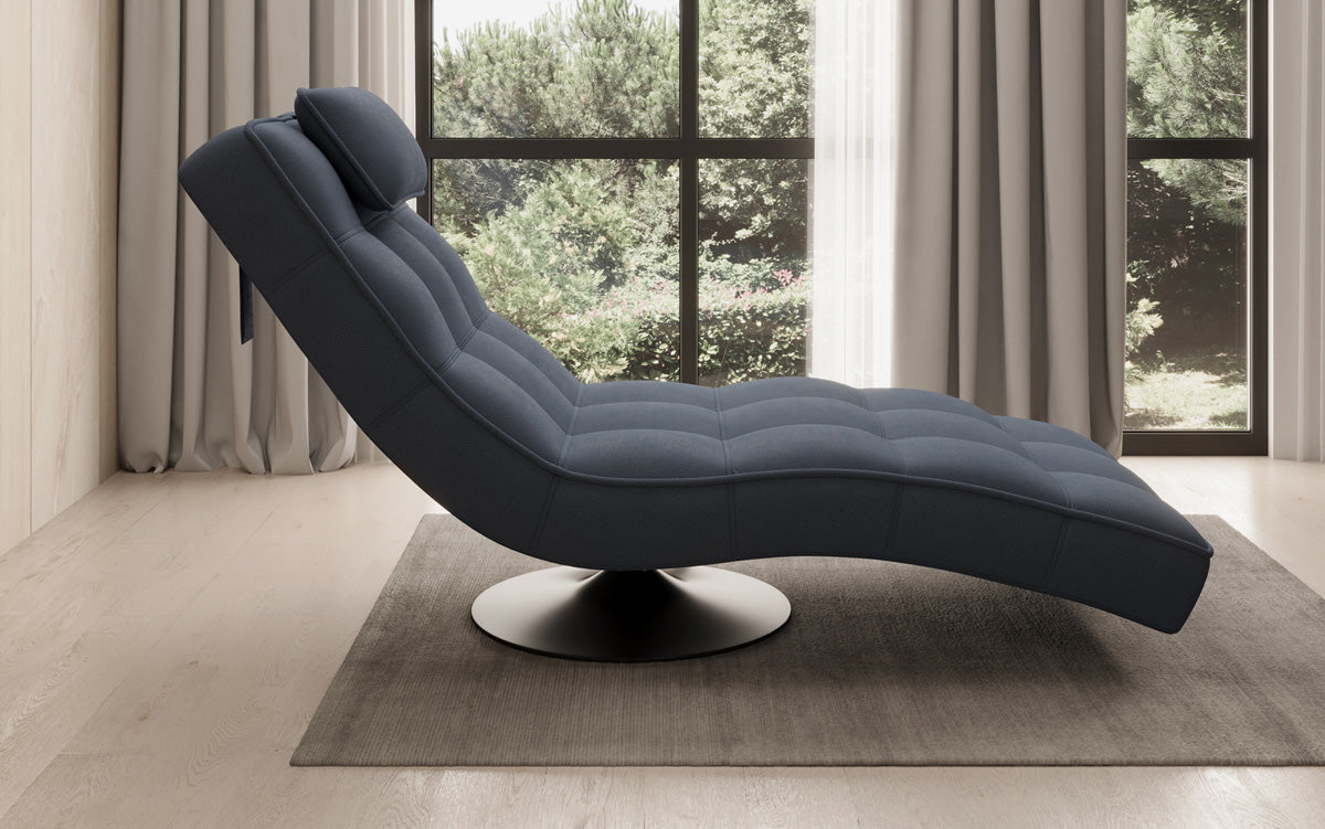 Designer Relax-Liege Livara Stof med drejefunktion