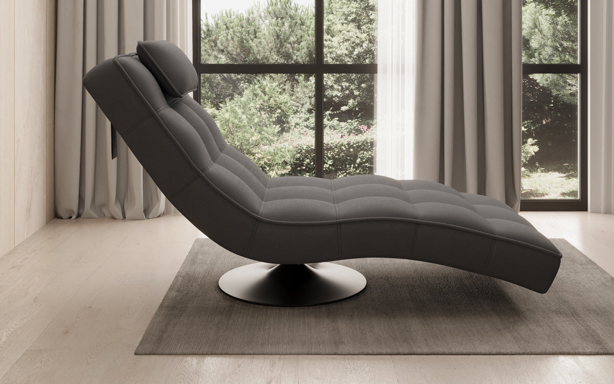 Designer Relax-Liege Livara Stof med drejefunktion