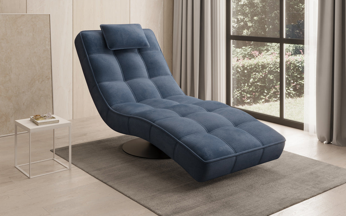 Designer afslapningsstol Livara Velour med drejefunktion